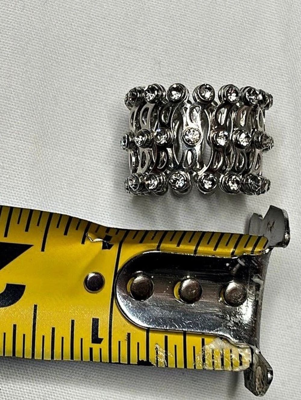 Viral 2 for 1 Multi-use Ring and Bracelet color Silver alloy with cubic zirconia